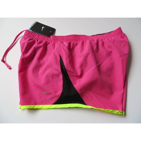 NEW Women's XS NIKE DRI-FIT 5K Running Training Shorts Pink Black 573728-667 - Picture 5 of 6